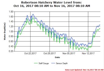 Robertson Creek Stamp River Levels 