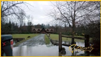 Driveway after Flood at the lodge