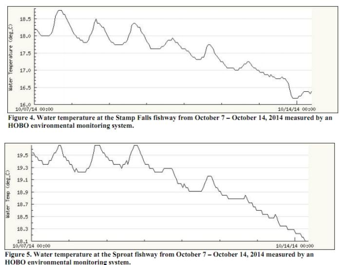 Stamp River River Temperature Trends